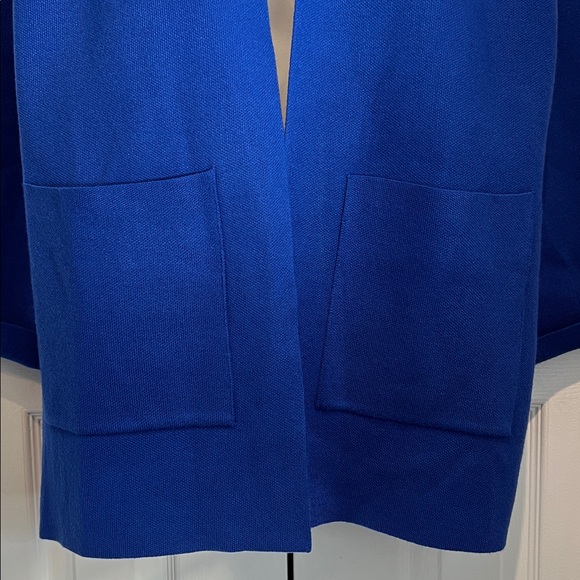 Pink Martini “Moira”‎ Royal Blue Open Face Cardigan Sweater Size M NWT - Picture 3 of 12